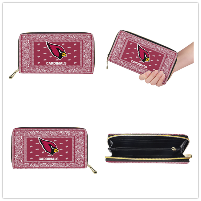 Arizona Cardinals PU Leather Zip Wallet 001 Arizona Cardinals PU Leather Zip Wallet 001